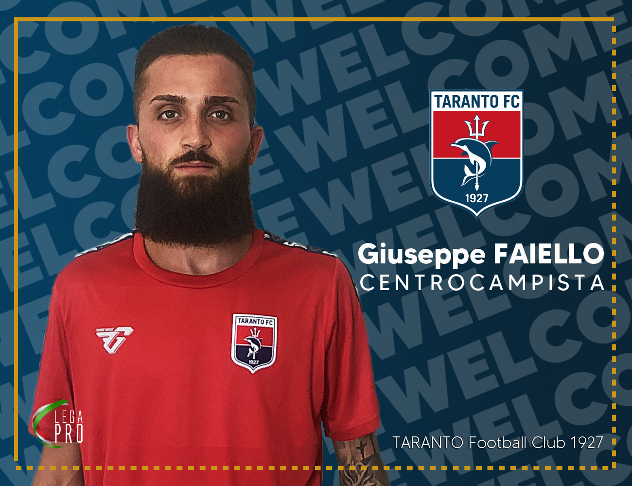 Giuseppe Faiello è un nuovo calciatore rossoblù