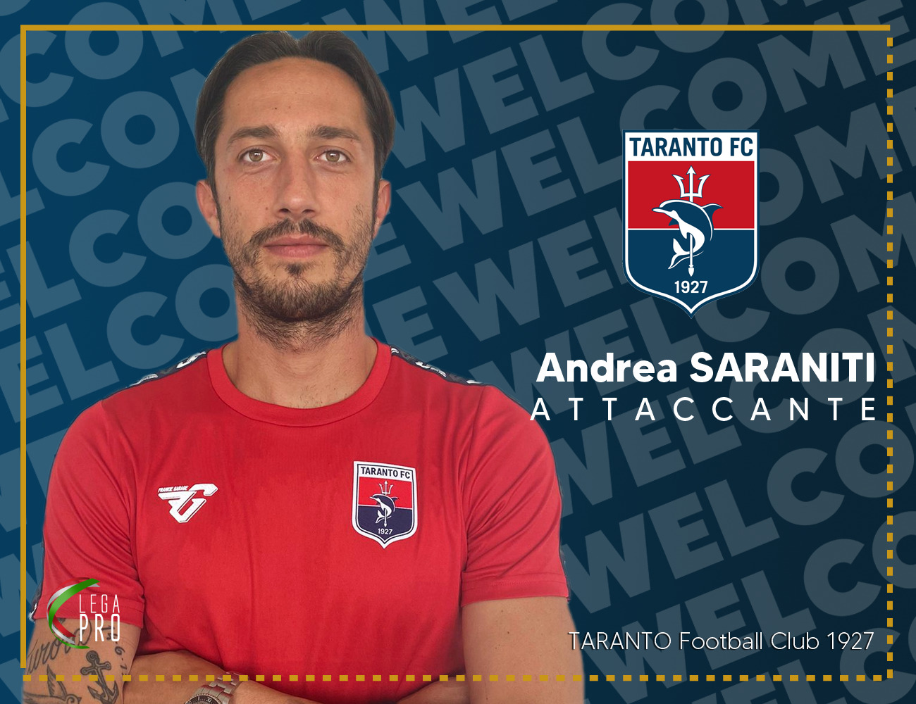 Andrea Saraniti è un nuovo calciatore rossoblù