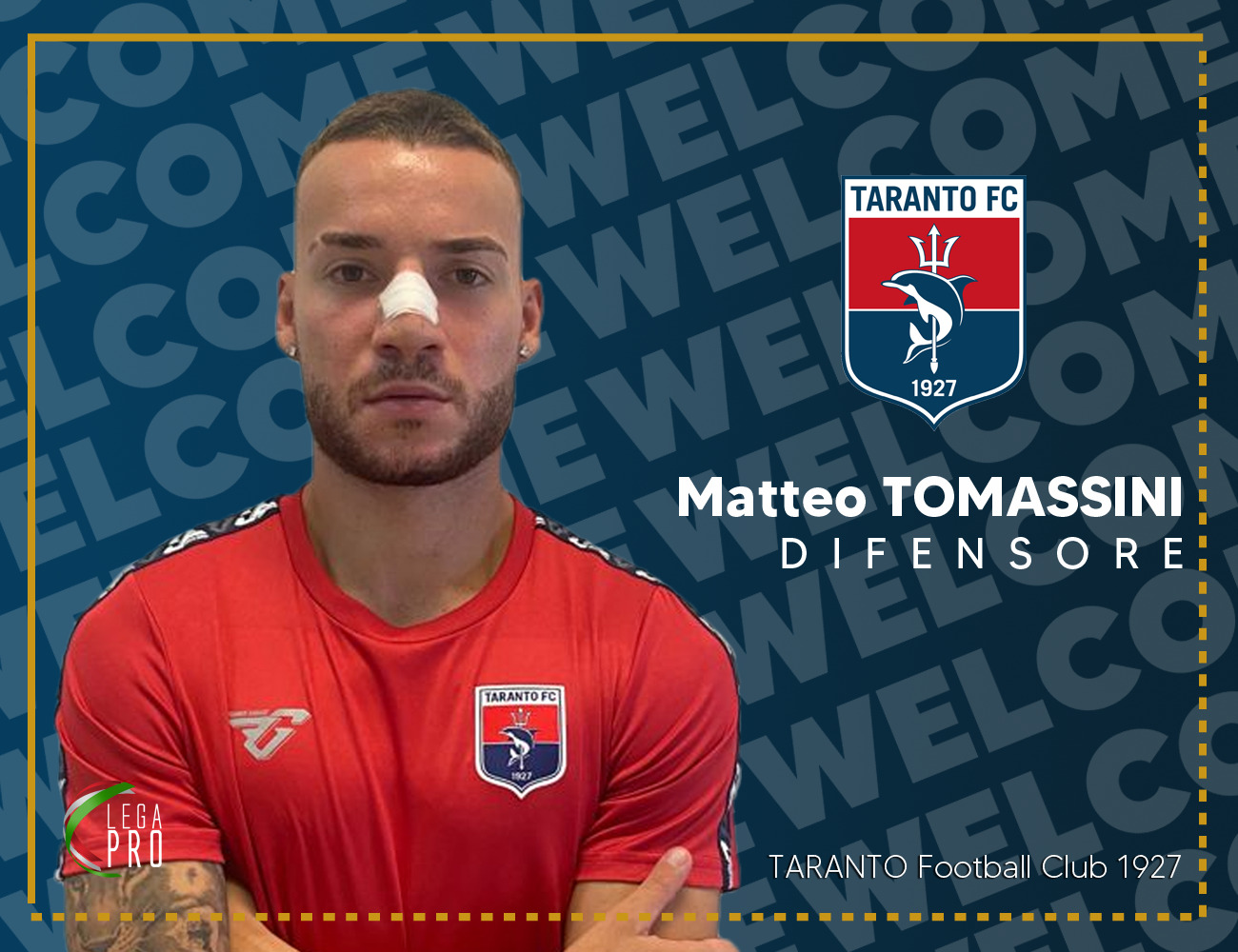 Matteo Tomassini è un nuovo calciatore rossoblù