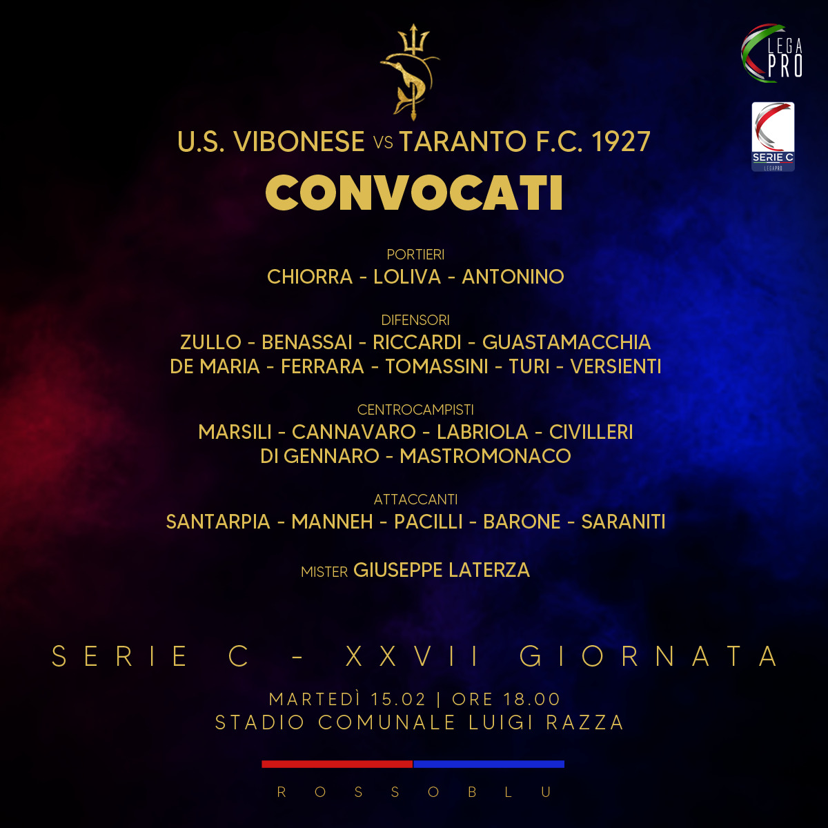 i convocati – Taranto Football Club 1927